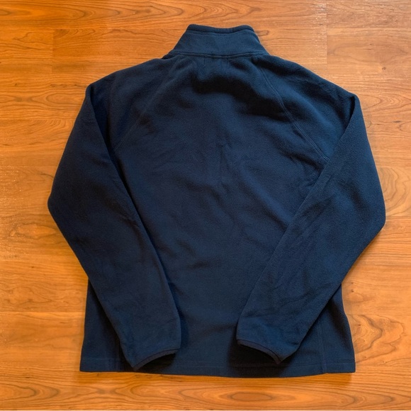 Vineyard Vines Women's Size Large Pullover Fleece Blue Mock Neck 1/4 Zip Top - Picture 2 of 7